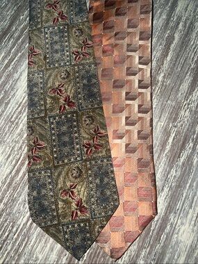 Patterned Men's Ties in Brown and Copper - Versatile Dress Accessories